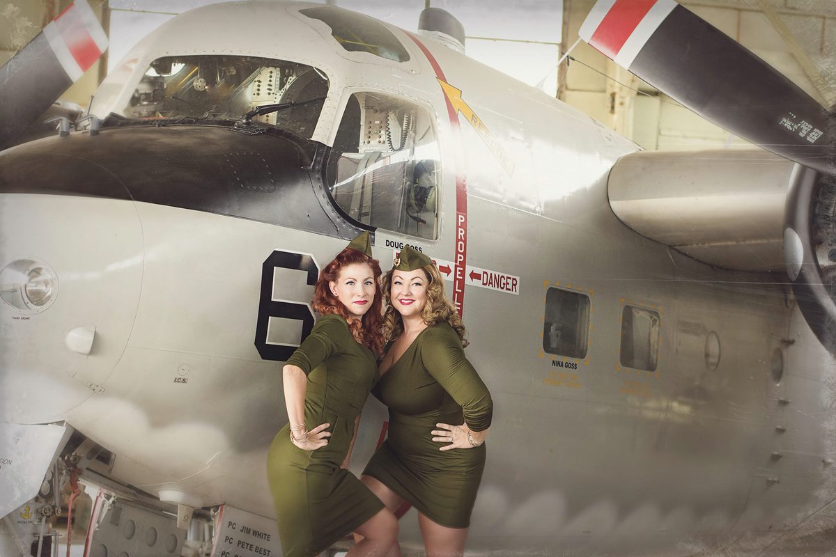 So much fun playing military pin up #pinup #militarypinup #sisters