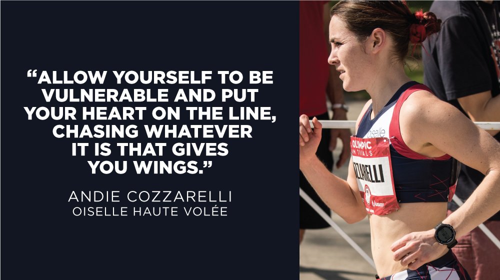 oiselle's tweet photo. Head up, wings out. #MotivationMonday with #HauteVolée @Run4ACozz https://t.co/cZ0I4Ik72t