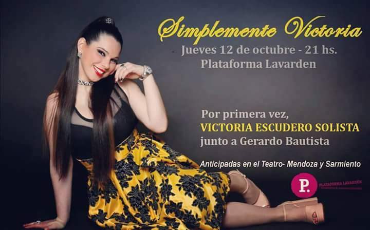 VictoriaEscuder's tweet photo. ⏳10 días!!12 de octubre Show #SimplementeVictoria junto a @gbautistapiano.. Entradas a la venta en la @plataformaLVDN..
Te espero! 🎙️🎶 https://t.co/pQuHwIPobn
