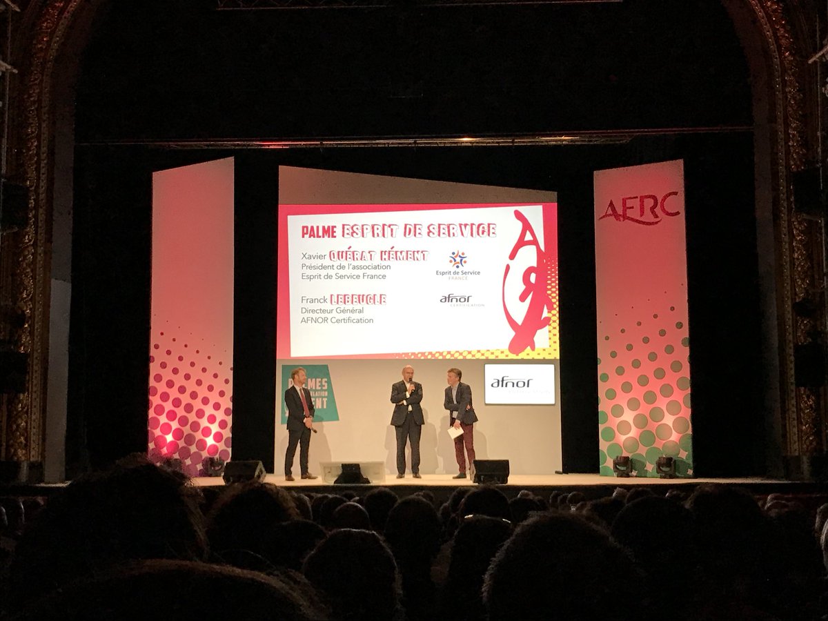 Palme Esprit de Service annoncée par <a href="/EspritdeService/">Esprit de Service Conseil</a> et <a href="/AFNOR/">AFNOR</a> #PalmesRC