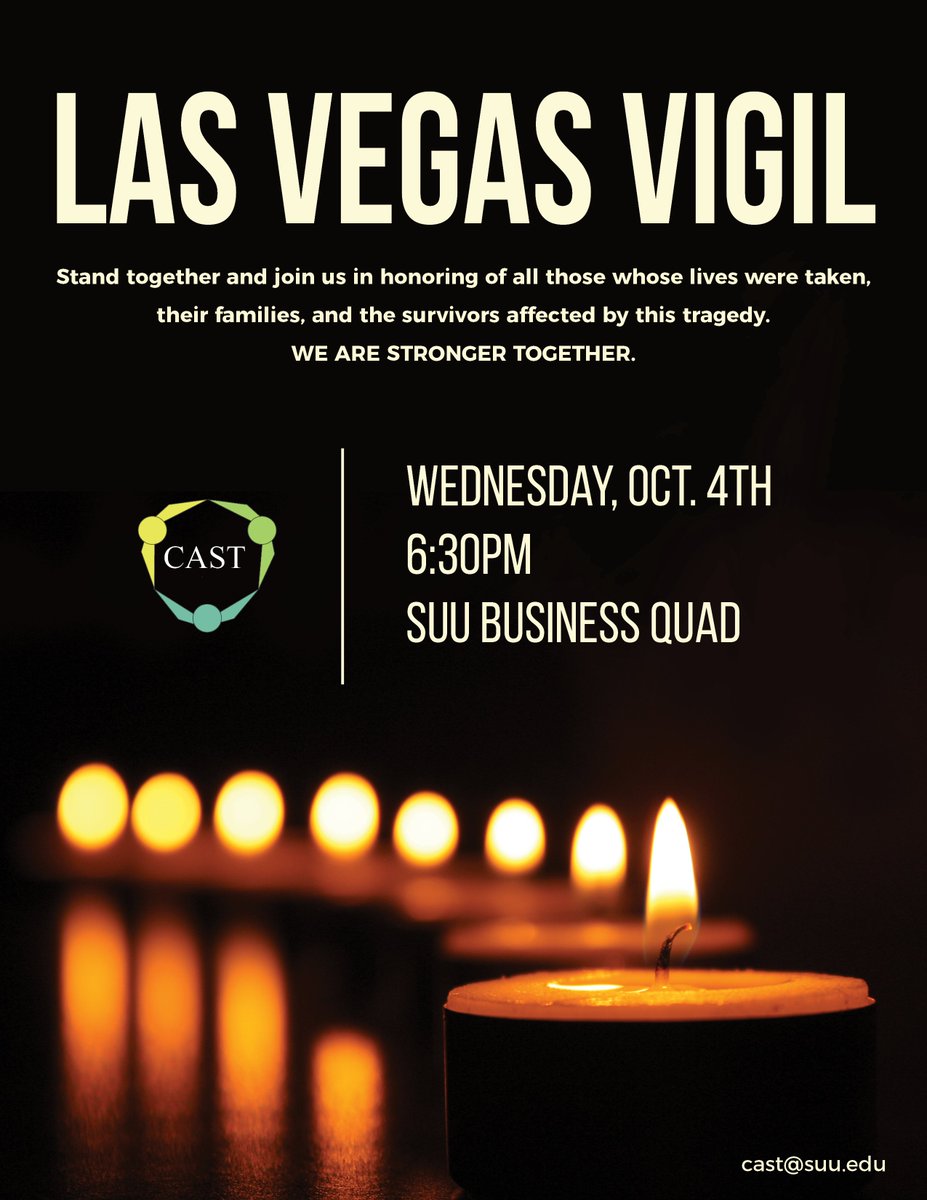 SUUtbirds's tweet photo. SUU's Care and Support team is holding a vigil Wednesday 6:30 on the Business Quad. We invite all to participate. https://t.co/Z8Fb1ERFFj