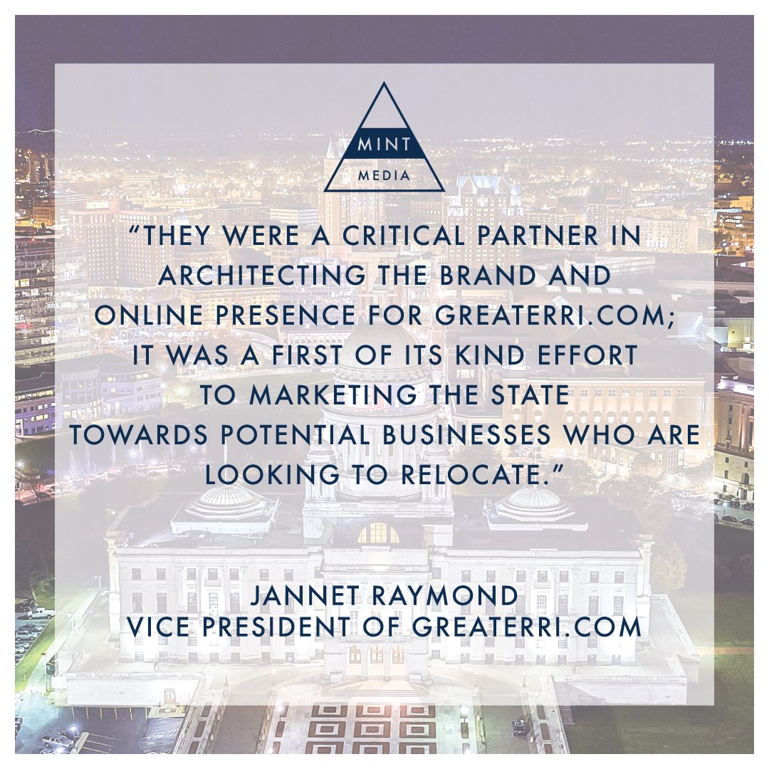 MintMediaDesign's tweet photo. We love hearing what our clients have to say! Contact us to work on your next project! #mintmedia #drone #rhodeisland #providence https://t.co/1OFQKIXjVh