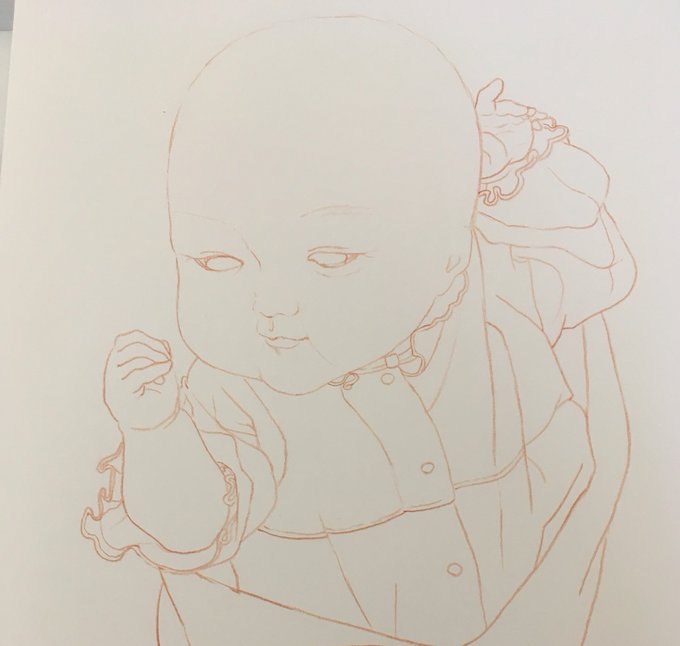 これを塗ってる(◜௰◝)
リアル寄りにするか赤味を強調した簡易影で塗るか… 