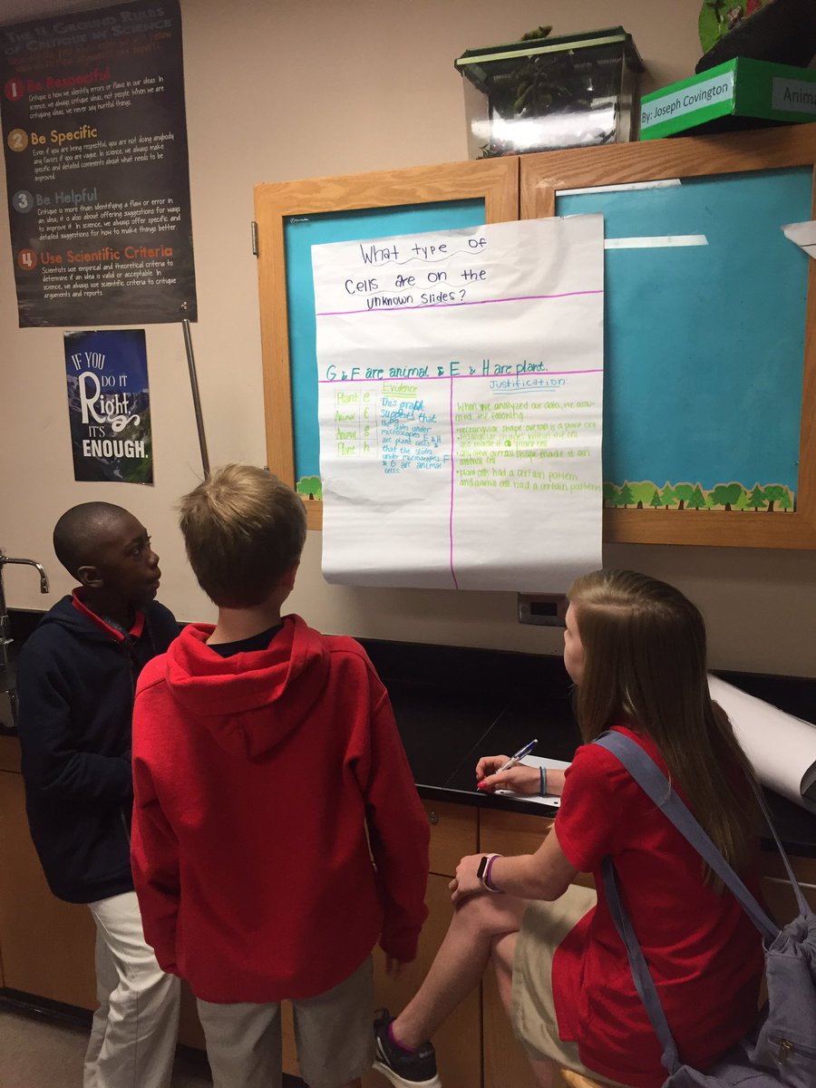 MsBealsClass's tweet image. Students presenting their claims and offering feedback on their justifications #microscopelab #adi #scienceinaction
