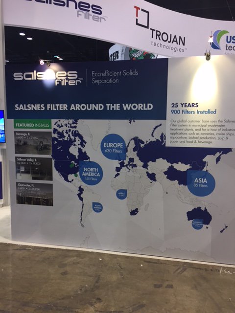 SalsnesFilter's tweet photo. We're all set up @WEFTEC! Drop by Booth #1612 &amp; see how Salsnes can improve more than just primary treatment: https://t.co/BmqsxGmDIx https://t.co/wKydfoDY17