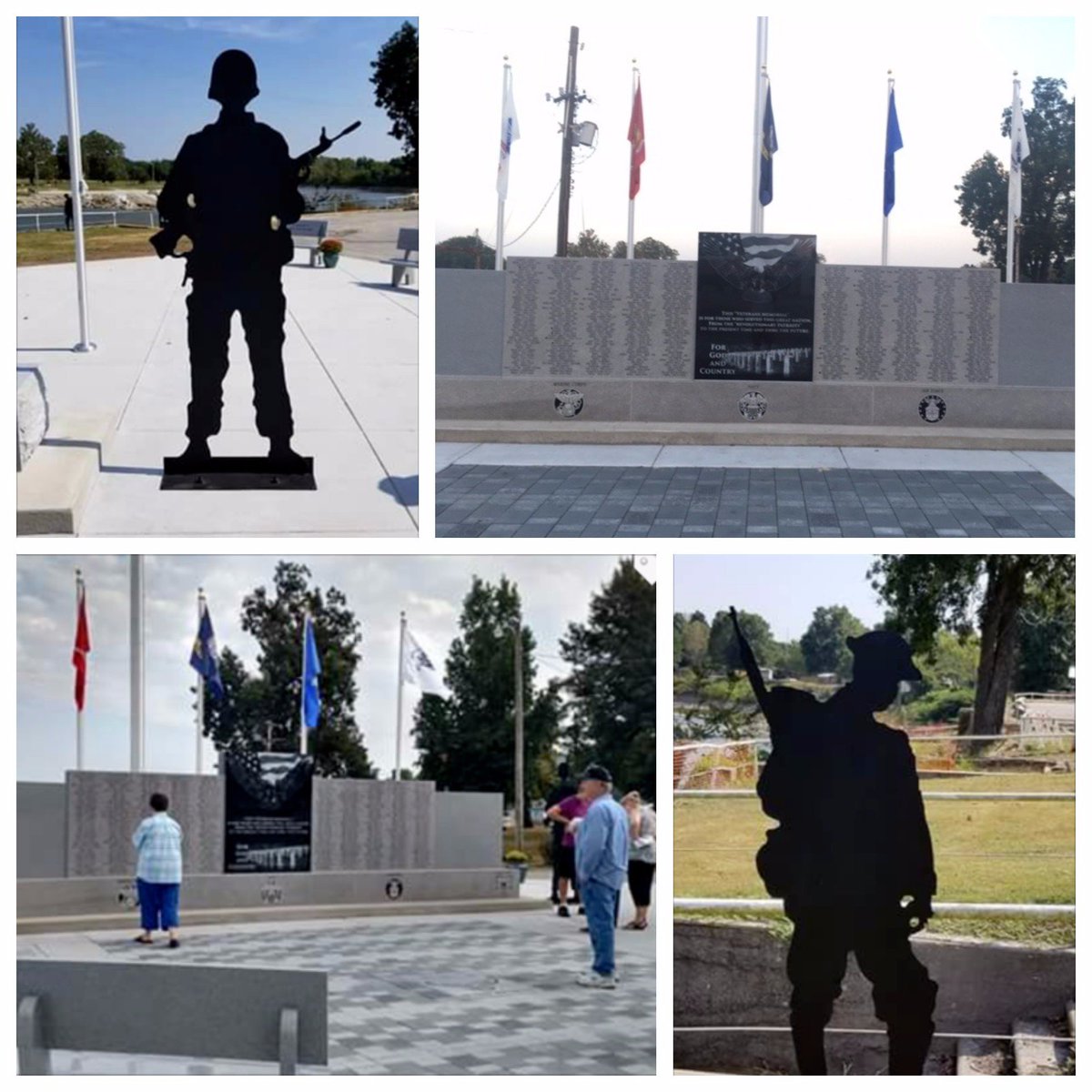 CSTIndustries's tweet photo. CST is proud to have donated the steel used to make the soldier silhouettes for the #Veterans Memorial in #Chetopa, #Kansas. #ProudAmericans https://t.co/SWV6DcjRW7