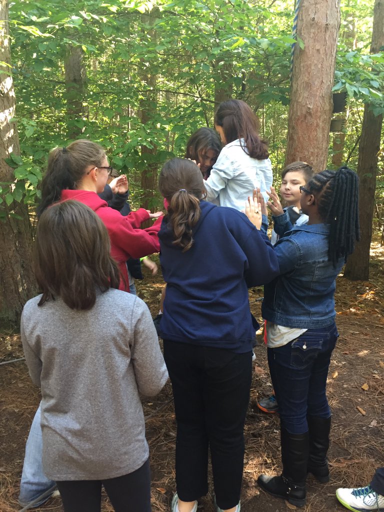 MissCristaldi's tweet photo. Ropes Course at Camp Talooli! Practicing our team work! #camptalooli #teamwork #che https://t.co/5N3aKtFtdS