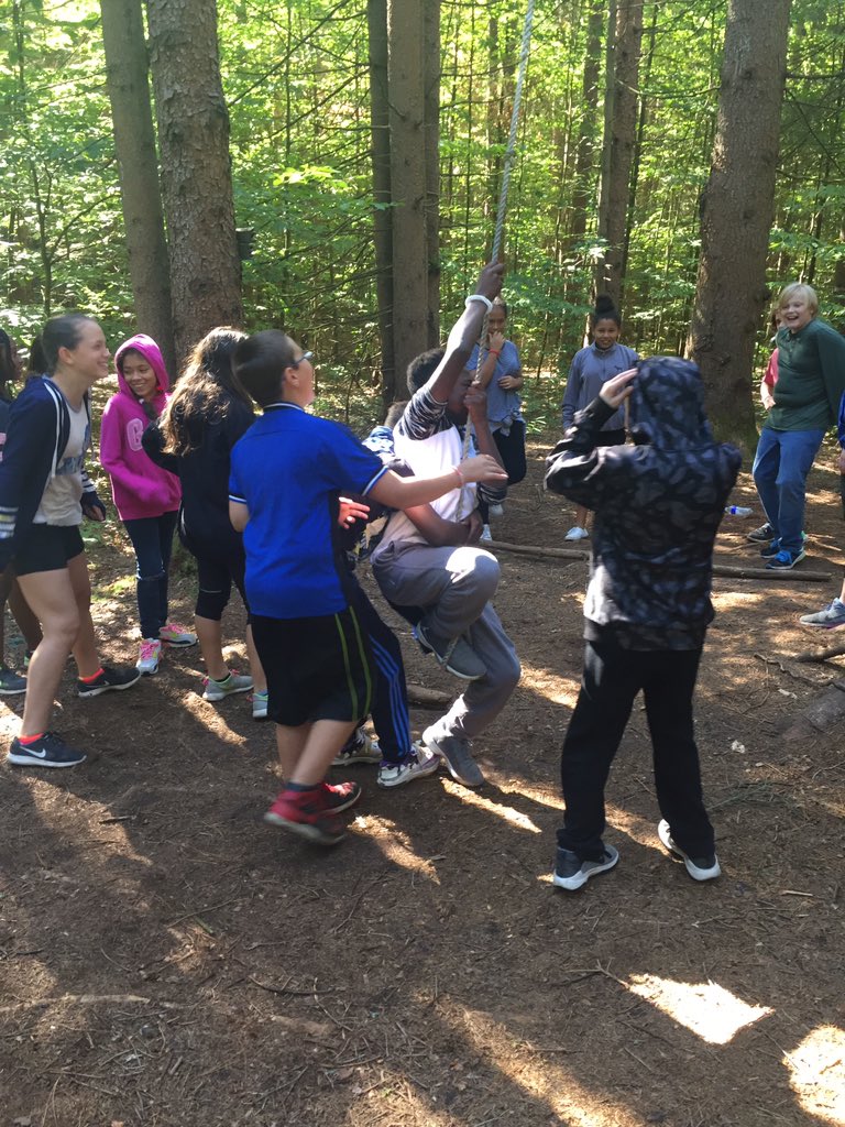 MissCristaldi's tweet photo. Ropes Course at Camp Talooli! Practicing our team work! #camptalooli #teamwork #che https://t.co/5N3aKtFtdS