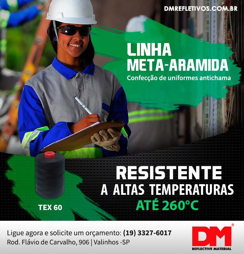 dmrefletivos's tweet photo. A utilização dessas linhas na vestimenta faz com que o usuário, frente a uma situação de risco, tenha mais chances de escapar.
Saiba mais: https://t.co/Zs3B8Pb5Yu
#uniforme #antichma #linhametaaramida #linha #aramida #confecção #segurança #EPI #DMRefletivos #DM #Daoming https://t.co/dUZsxFYWVv
