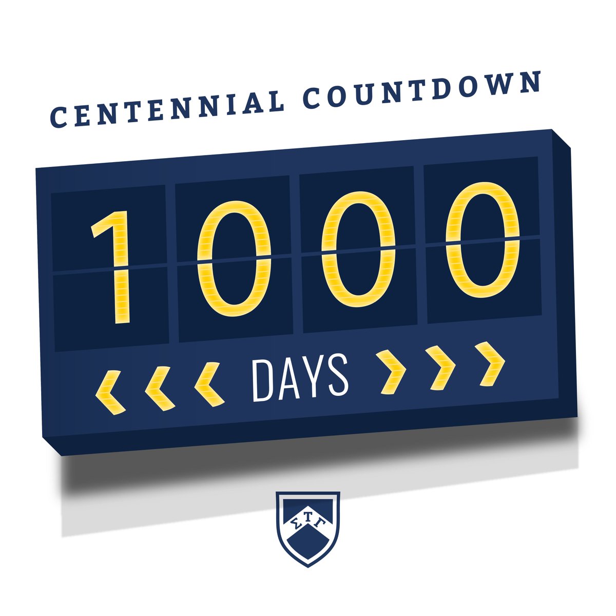 CENTENNIAL
The countdown has begun. We are 1000 days away from turning 100! #SigTau