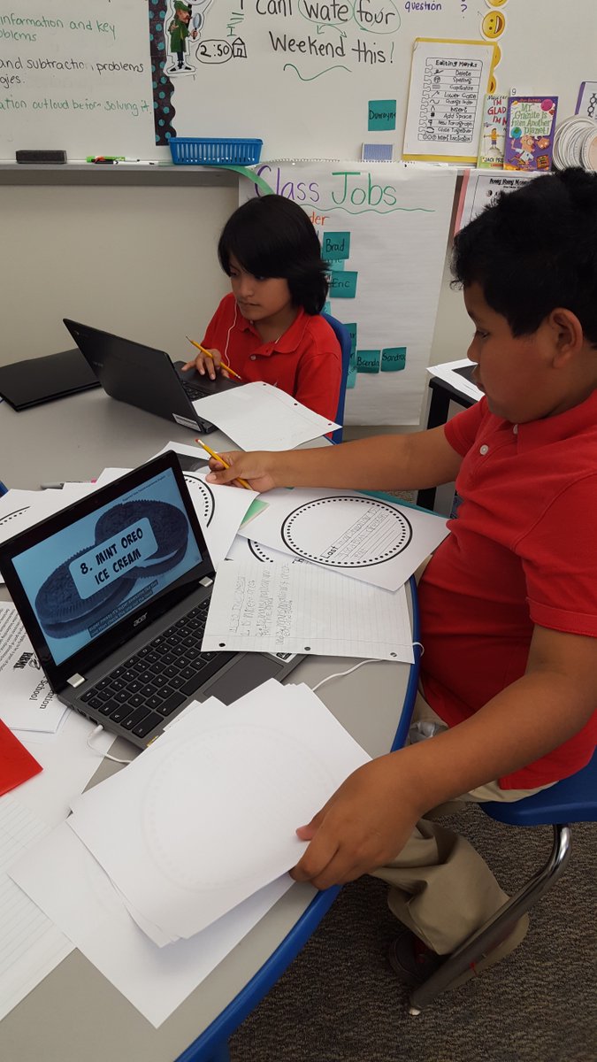 MrsPopick's tweet photo. #oreostacking challenge. AWESOME day. Creating the moon phases, comparing mass, how to writing and do much more! @RBMSRockets #RBBisBIA https://t.co/znpwEVmSqK