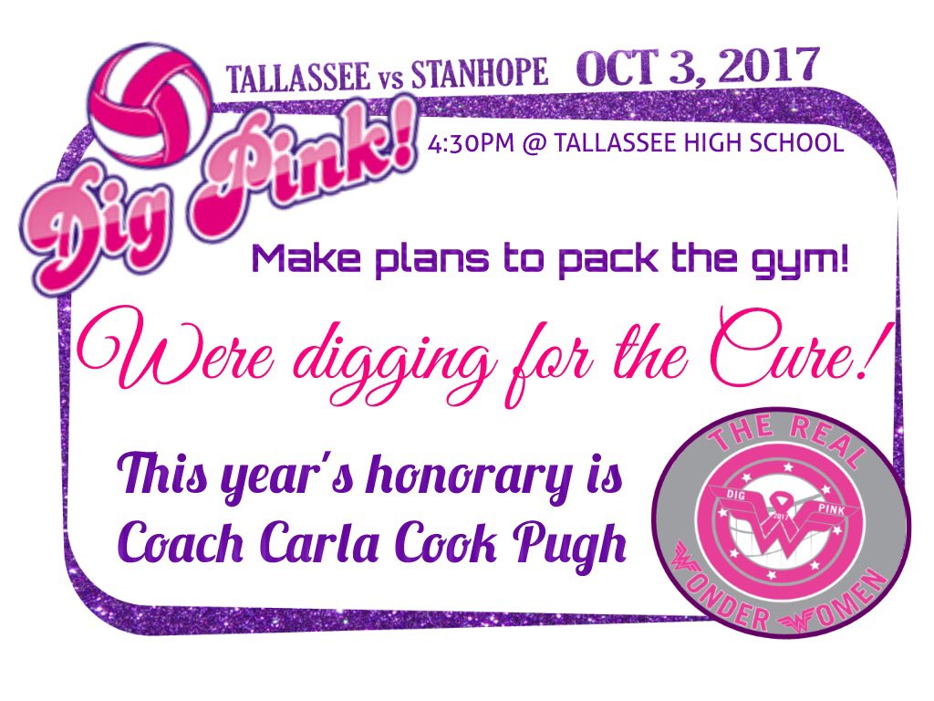 THSVball's tweet photo. Don't forget to wear your Dig Pink Tshirts tomorrow and come watch all the Lady Tigers take on Stanhope 430/530/630! https://t.co/sWxW4AttDk