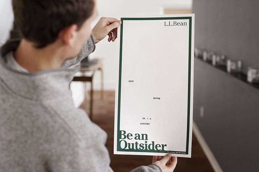 EveTurowPaul's tweet photo. L.L.Bean Made a Clever Newspaper Ad That You Can Only Read Outdoors https://t.co/axoDuOUeDF https://t.co/NMdw1buftb