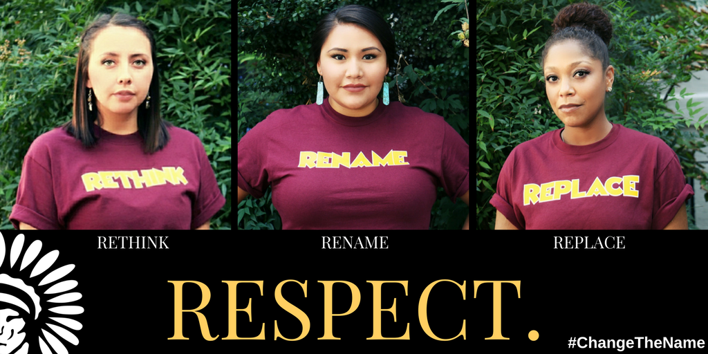 Thoughts for #MNF, #MondayNightFootball: Rethink. Rename. Replace. RESPECT. Join the movement. #ChangeTheName