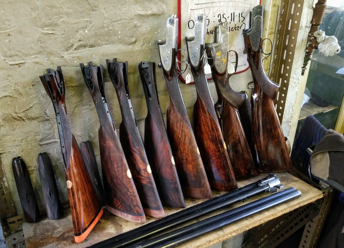 HortonGuns's tweet photo. A few stocks in for #re-finish #checkering #adjustment #oval https://t.co/GEgDNRw9Bx