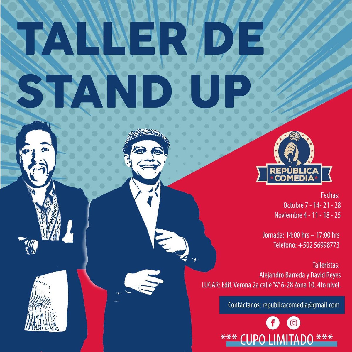 soyponch's tweet photo. Amigos, la #RepublicaComedia estamos dando media beca para aprender standup. Sigannos en Facebook https://t.co/tqG83NlKEc