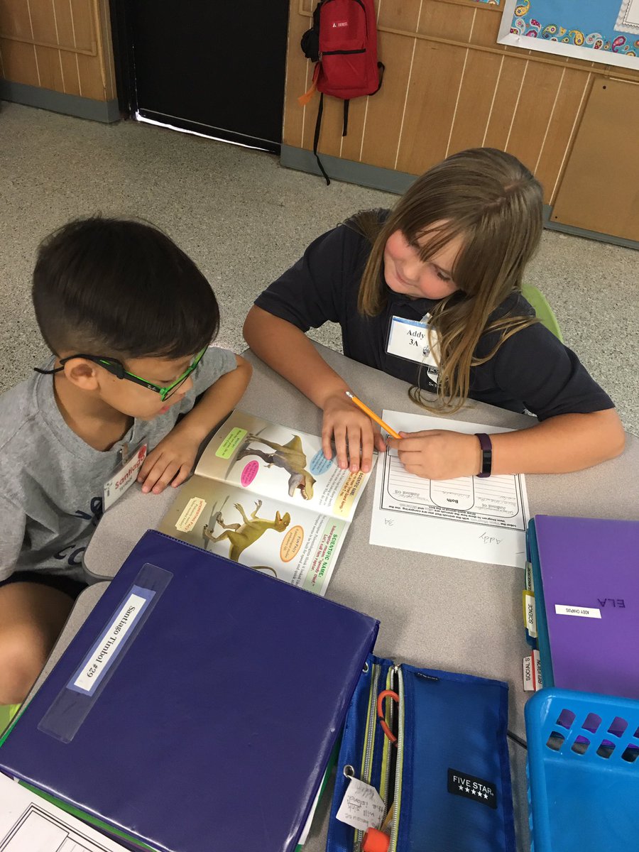 NativityCS's tweet image. Students in Mrs. Weicht's 2/3 enrichment class work on comparing and contrasting key details presented in multiple texts. #ELA+Science