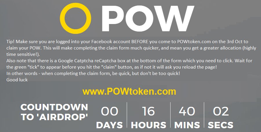 POWtoken's tweet photo. Tip for maximising your $POW allocation at the #Airdrop #Crypto #Ethereum https://t.co/Rt7ckDNLM1
