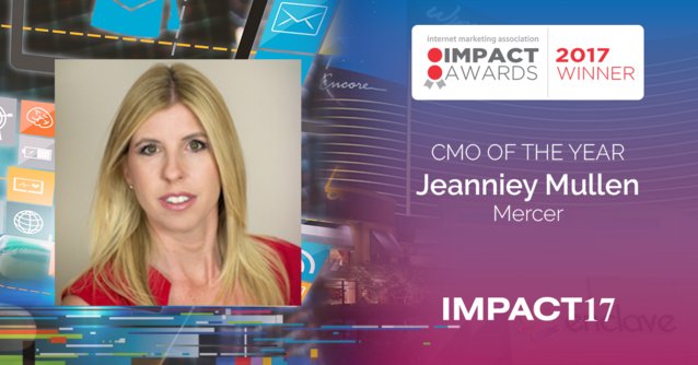 Big congrats to @jeannieymullen being named #CMO of the Year by <a href="/IMA_Network/">Internet Marketing</a>! #IMPACT17 bit.ly/2yixAep