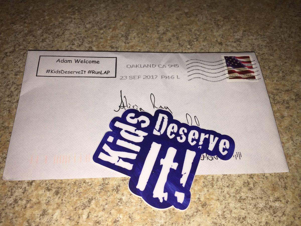 iluveducating's tweet photo. Day.made. Thank you @awelcome Huge fan of kids & #kidsdeserveit & looking forward to putting this on my new #MacBookPro soon! #firststicker https://t.co/HiVmqyU1r3