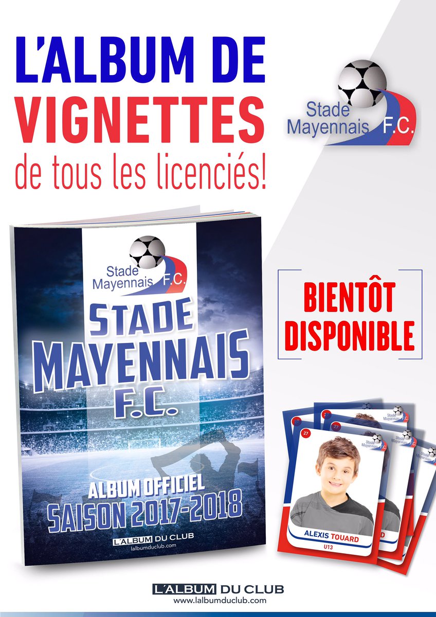 StadeMayennais's tweet photo. Le SMFC va lancer son album du club très prochainement... Veuillez vous renseigner auprès de votre éducateur pour plus d'informations! 🔵⚪️ https://t.co/fU5qFMpAxA
