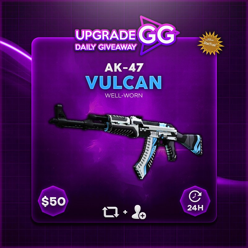 ☄️ ST AK Vulcan WW Giveaway (1/7) ☄️

To enter:
- RETWEET 🔄
- FOLLOW <a href="/upgrade_gg/">upgrade.gg</a> 🐙
- Visit upgrade.gg 

Ends in 24 hours! ⏰