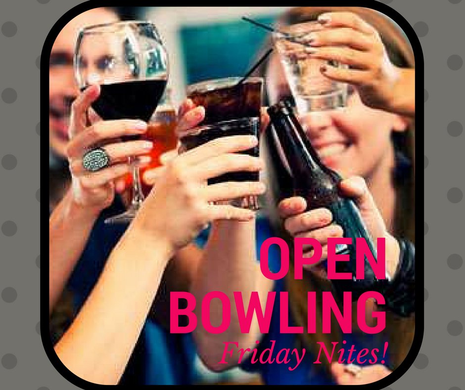 elsiesbowling's tweet photo. Have you heard? Open #Bowling is back on Friday Nites! #sofun #family #friends #partytime https://t.co/KVZDF5UJc0