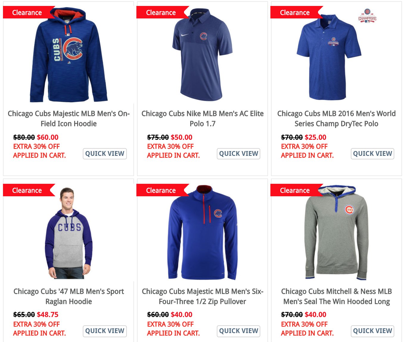 Bleacher Nation on X: Heads up - the Cubs clearance stuff at Lids just  clicked over to, like, super clearance (30% off clearance prices):    / X