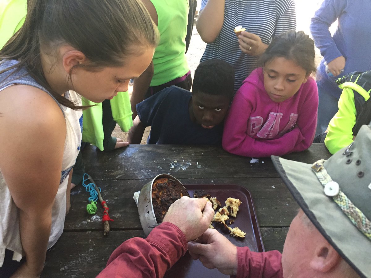 MissCristaldi's tweet photo. Learning the science of cooking! We made butter, corn bread, and biscuits! #che #camptalooli #teamwork https://t.co/UrpBLP5VWG