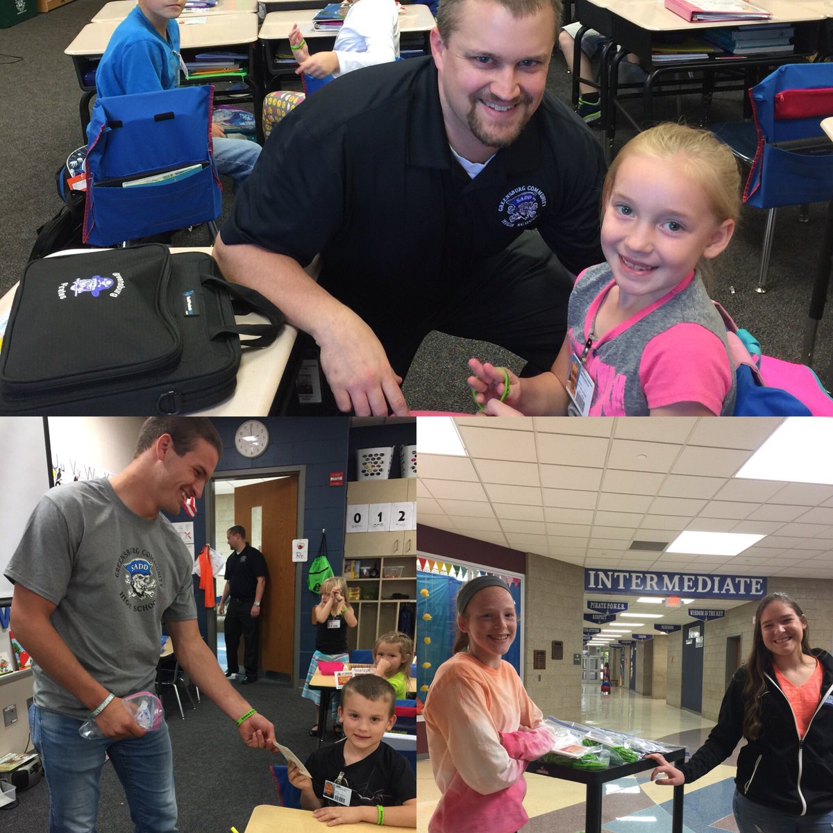 GCHSSADD's tweet photo. Great start off to the week!! SADD members visited @GreensburgElem to promote #BullyPreventionWeek!  #NoBully #ThankYou https://t.co/vrUoayPUuU