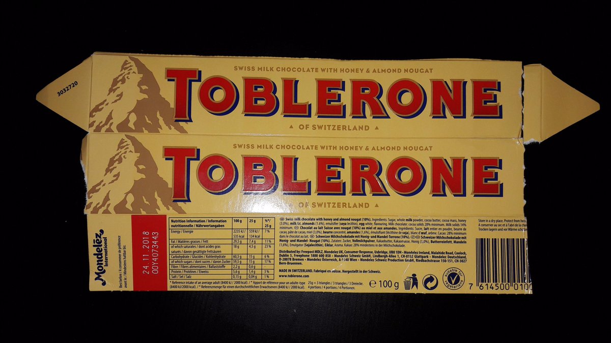 DrMathsPhysics's tweet image. The things I do for #maths. Had to buy a #Toblerone so I could demonstrate working out surface area of a triangular prism. #AwesomeTutor