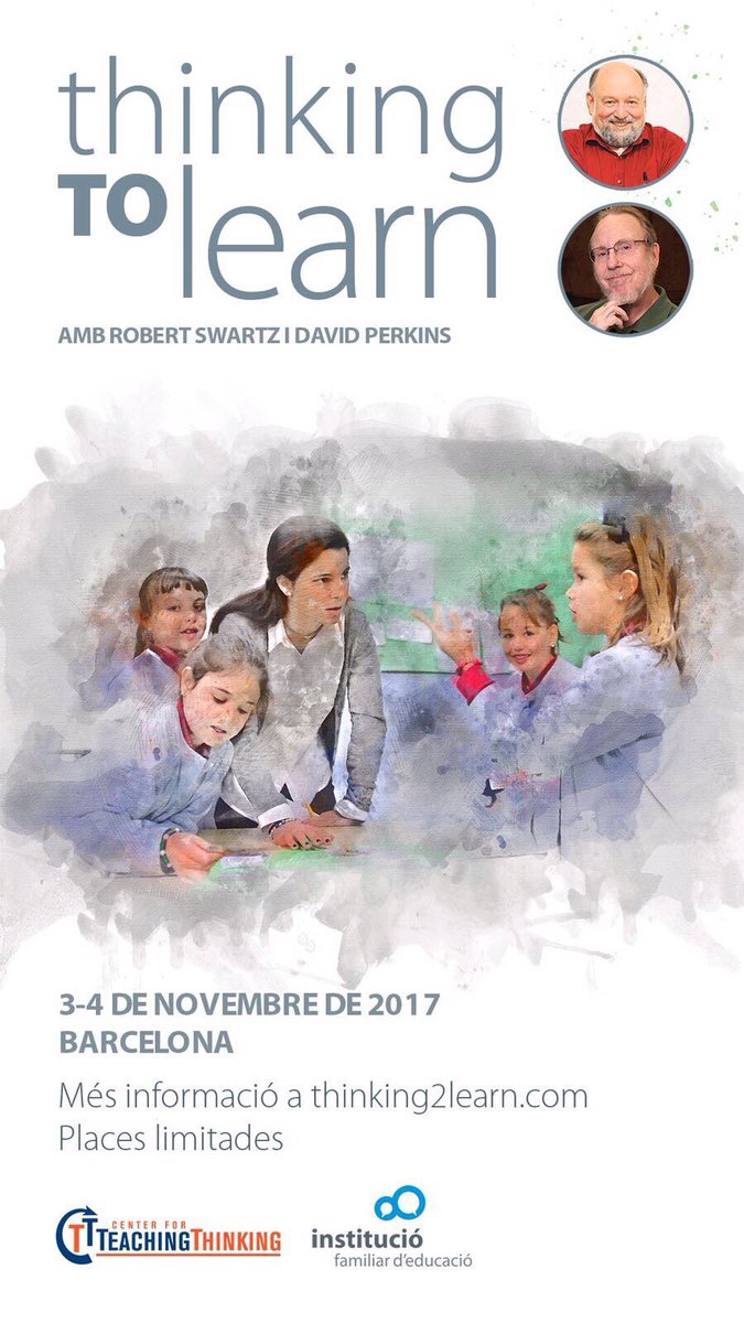 anmosal's tweet photo. No te lo pierdas. Dos grandes figuras del pensamiento en acción. Swartz y Perkins SHOW. En BCN. #innovació @xtec https://t.co/JRlnXk3MwS