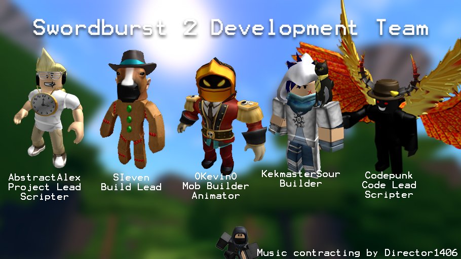 Abstractalex On Twitter Meet The Swordburst2 Development Team The Game Is Nearly Ready For Release With Only A Few Minor Tasks Left To Do Roblox Robloxdev Https T Co Dx2wb8yvib - meet the dev roblox