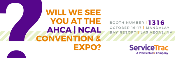 ServiceTrac's tweet image. Meet us at booth 1316 in Las Vegas for the #AHCA/NCAL Convention &amp;amp; Expo! #LTCLV