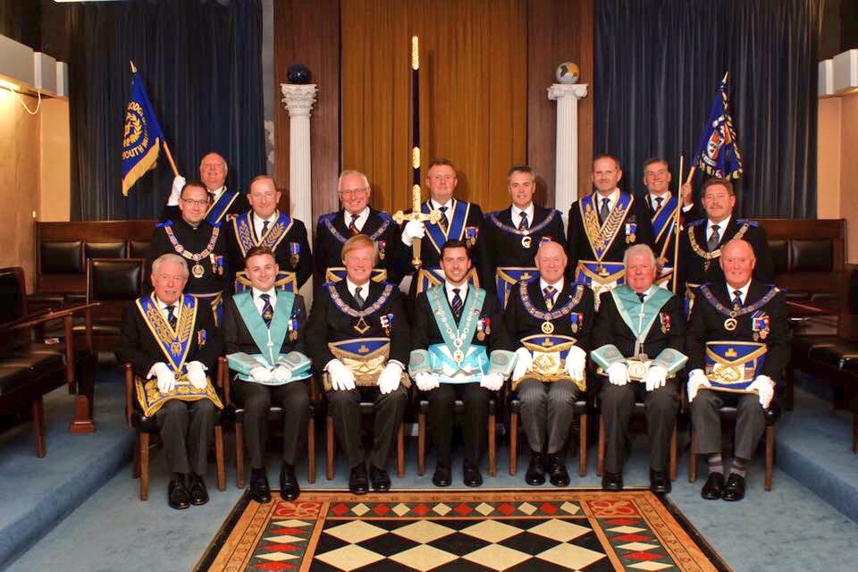 UniLodgeCardiff's tweet photo. A wonderful moment captured @SouthWalesMason with @UGLE_UniScheme President @UGLE_Wootton and @PGMSouthWales #Freemasonry @UGLE_GrandLodge https://t.co/ZWzUPSM2Hy