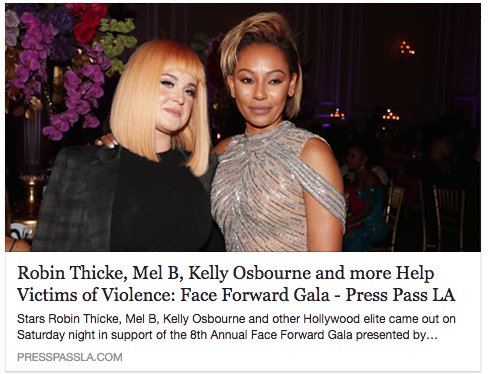 presspassla's tweet photo. .@robinthicke @OfficialMelB @KellyOsbourne and more help victims of abuse + violence. @FaceForwardLA #GetWhatMatters https://t.co/0K8PC4QO0M https://t.co/TPiZB0iiOg