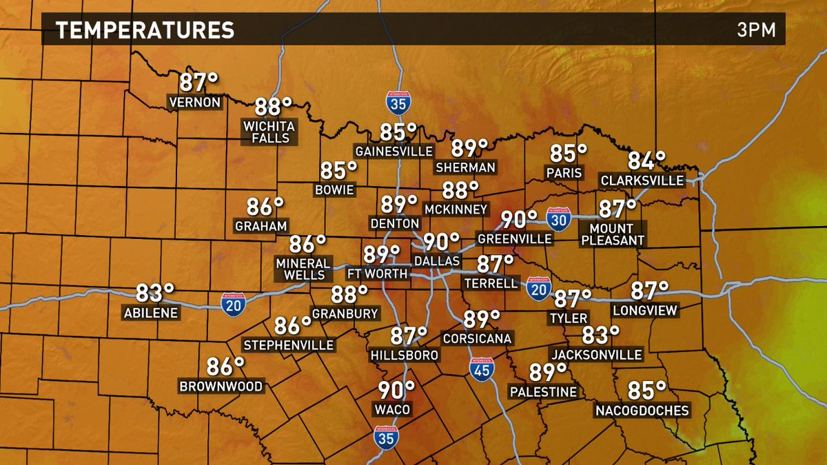 Ahhhhh October. Where it's cool, crisp, and refreshing outside! Wait, I forgot we live in North Texas. Scratch that. #wfaaweather