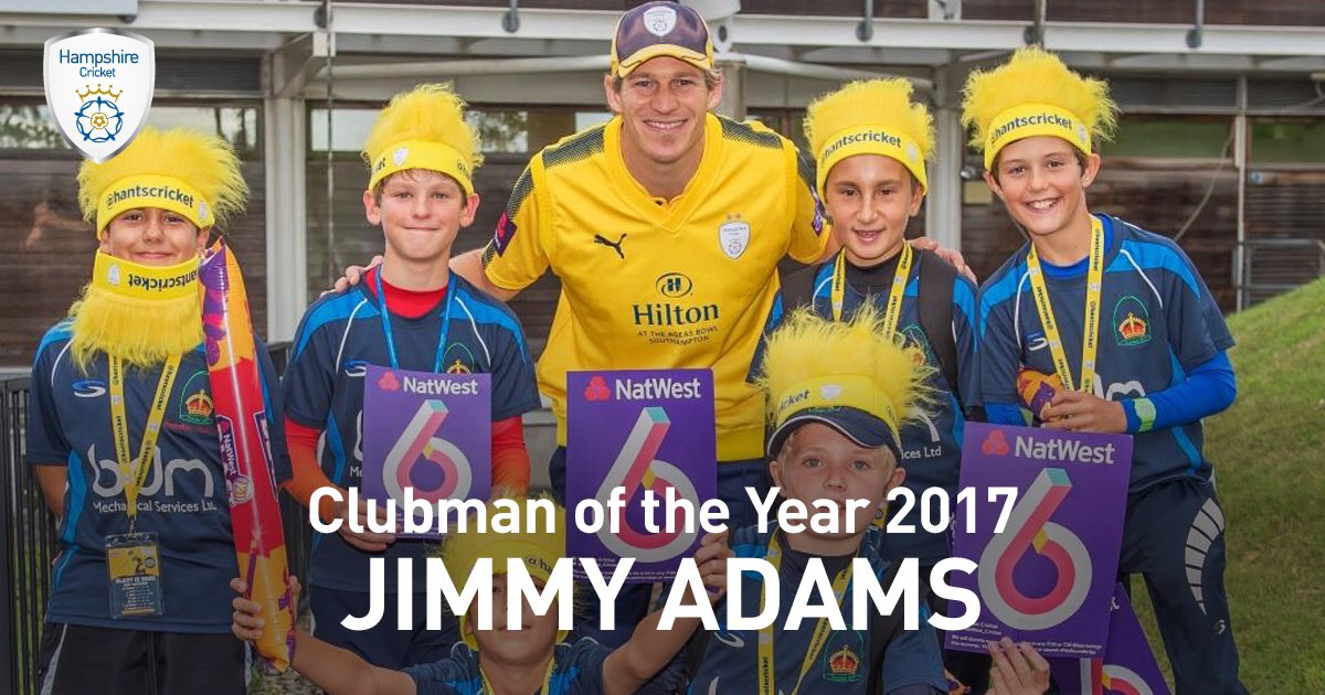 hantscricket's tweet photo. Now we move on to the Clubman of the Year award, and this year's winner is @Jhkadams! 👏

Great work, Jimmy! 🏆 #EOSAwards https://t.co/noU2rbvPQB
