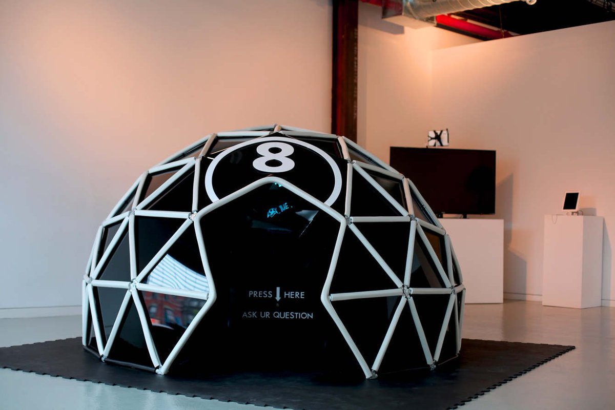 ASK.ME is an interactive Magic 8 Ball that you can walk into: bit.ly/2hHA9iO