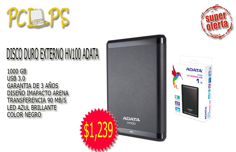 PcPclaps00's tweet photo. #Ofertas #Disco_Duro_Externo_1TB #Adata #Promociones #Pclaps #Pachuca Calidad, Servicio y Precios @PcPclaps00 @pachuca @hgo https://t.co/8JKLO9jIn3