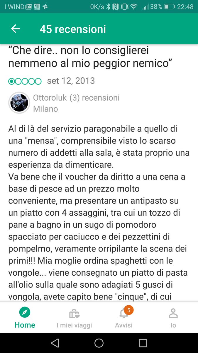 MassyChiaiese's tweet photo. Questa recensione di TripAdvisor sul ristorante di predolin.. Rido ancora #GFvip https://t.co/5gh5QpUmJK