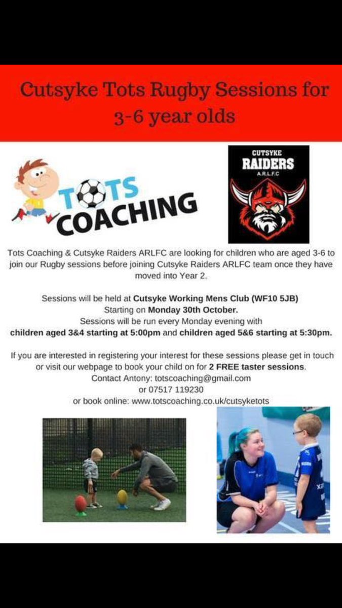 <a href="/CRaidettes/">Cutsyke Raidettes</a> <a href="/CutsykeRaiders/">Cutsyke Raiders</a> @WTCommunityRL <a href="/TomHolmes6/">Tom Holmes</a> 
Great way to be introduced to the greatest game ever 👍🏼⚫️🔴🏉