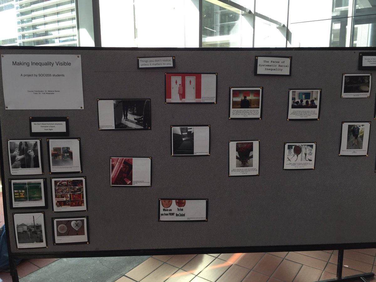 melanieberes's tweet photo. Check out the SOCI205 photo exhibit in the Link this week. Making Inequality Visible. @OtagoSGSW https://t.co/1zQWviJyVm