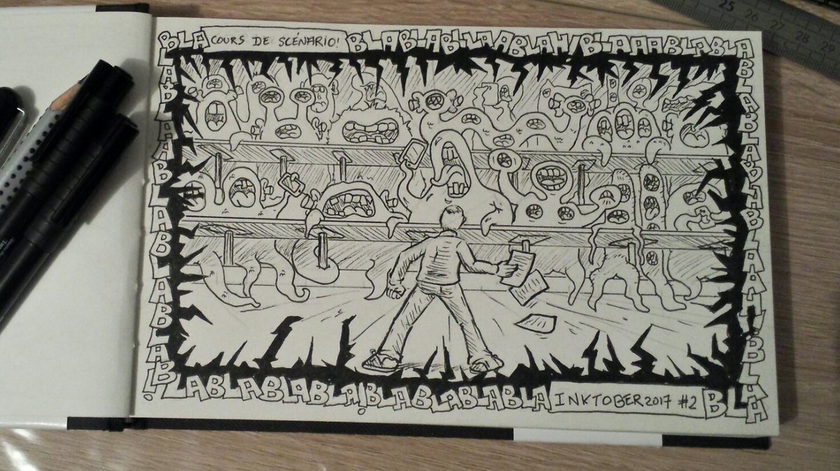 kald01's tweet photo. #Inktober #inktober2017 #coursmagistral #coursscenario https://t.co/rWNUuhiw9m
