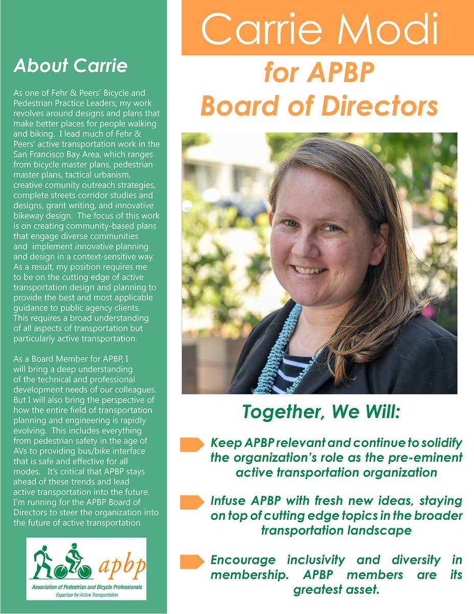 Supporting Carrie Modi as she runs for <a href="/apbp/">APBP</a> Board of Directors. Take a look at her candidate statement and vote! apbp.org/default.asp?pa…