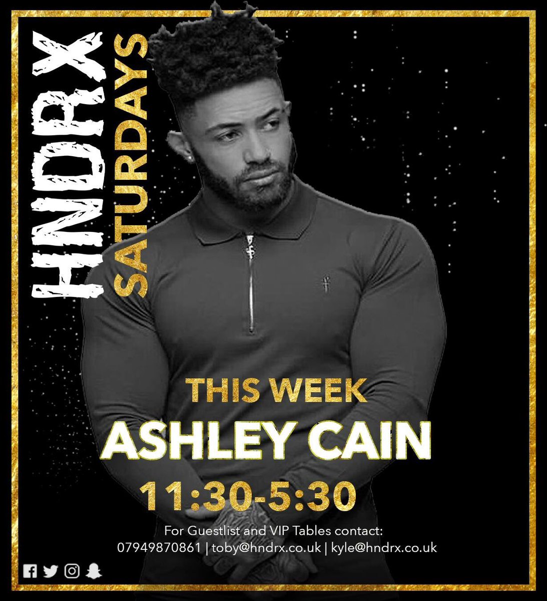 ASHLEY CAIN - THIS SATURDAY GET TICKETS BEFORE THEY SELL OUT --> goo.gl/EkLVVu 
<a href="/toby_sears1/">Toby Sears</a> for booths/VIP

#ashleycain #nightout