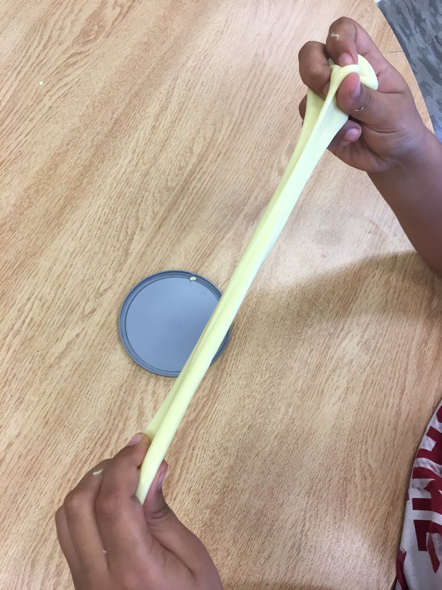 qvmcleod's tweet photo. We made slime and it was awesome! Learning about states of matter and chemical changes. https://t.co/w8gQTeJtbY