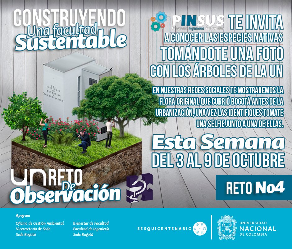 PinsusFIUN's tweet photo. Conoce un poco de la biodiversidad de nuestro campus y gana otra pieza con #UNReto de observación #PINSUS en @un_bogota y @IngenieriaUNBog https://t.co/I50ksJJEtk