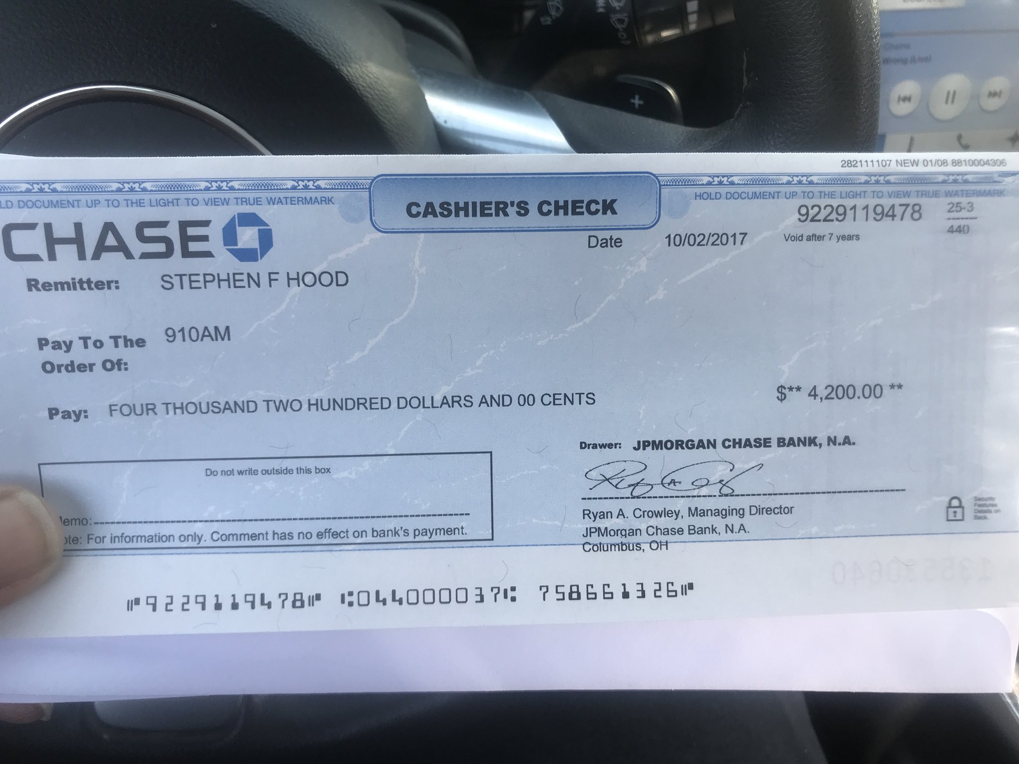 Chase bank money order online