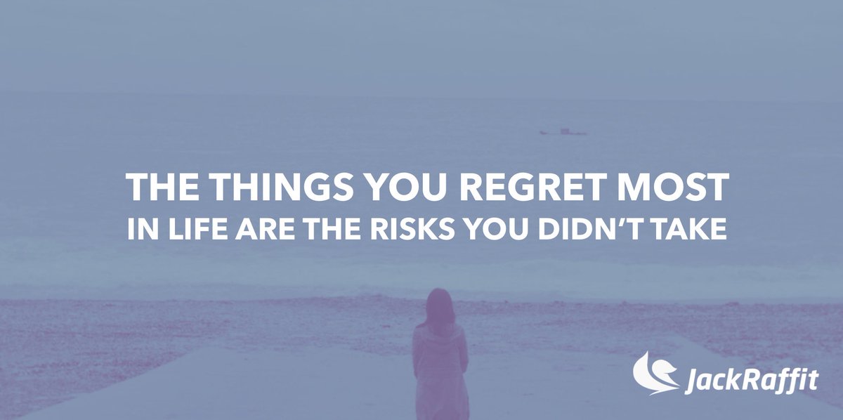 JackRaffit's tweet photo. Life without risk is life stuck in a rut. We’re built to take risks. 🙏 #MotivationMonday https://t.co/bMU22Wwodf